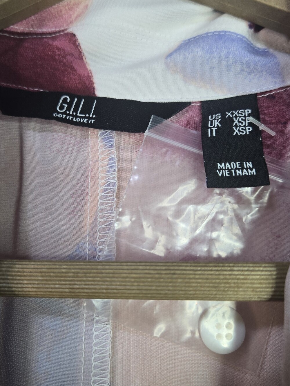 G.I.L.I. Size XXS (Fits XS) Petite open front feminine floral kimono/duster NWT - Picture 3 of 14